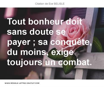 Citations Eve BELISLE