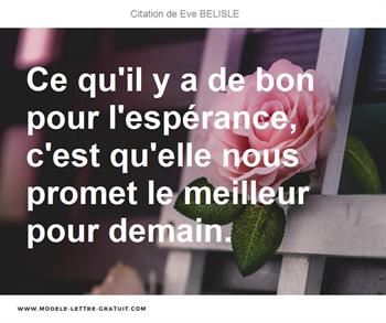 Citations Eve BELISLE