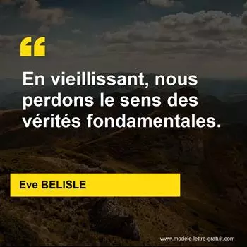 Citation Eve BELISLE