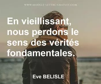 Citation de Eve BELISLE
