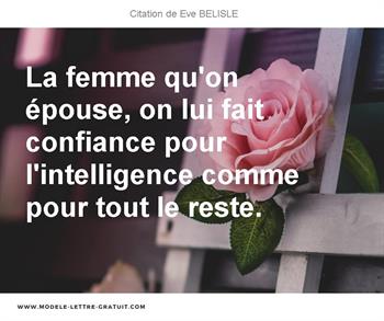 Citations Eve BELISLE