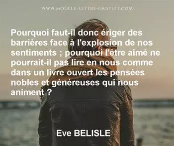 Citation de Eve BELISLE