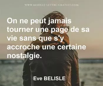 Citation de Eve BELISLE