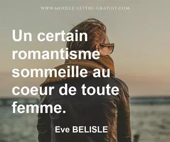 Citation de Eve BELISLE