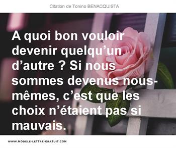 Citations Tonino BENACQUISTA