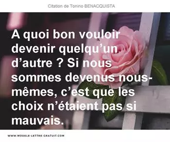 Citations Tonino BENACQUISTA