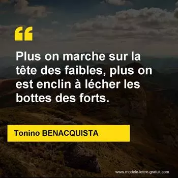 Citation Tonino BENACQUISTA