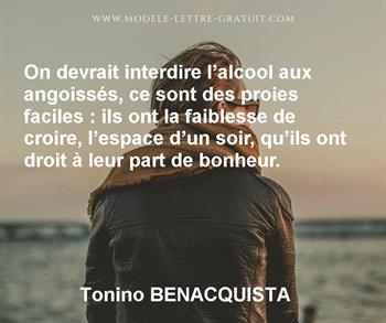 Citation de Tonino BENACQUISTA