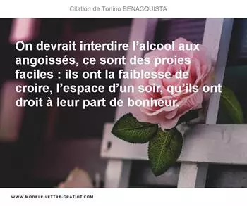 Citations Tonino BENACQUISTA