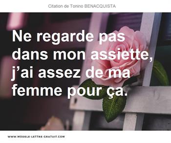 Citations Tonino BENACQUISTA