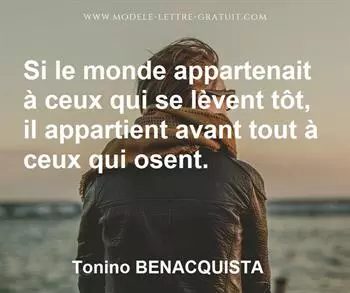 Citation de Tonino BENACQUISTA