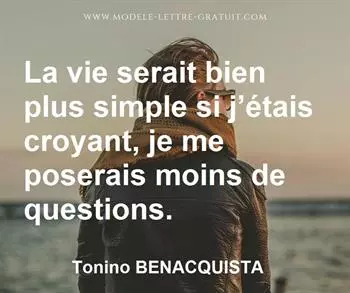Citation de Tonino BENACQUISTA