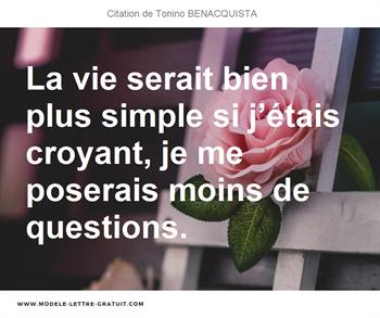 Citations Tonino BENACQUISTA