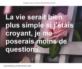 Citations Tonino BENACQUISTA