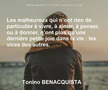 Citation de Tonino BENACQUISTA