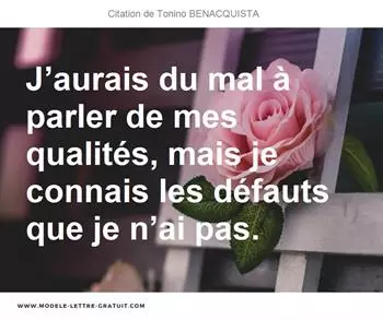 Citations Tonino BENACQUISTA