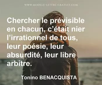 Citation de Tonino BENACQUISTA