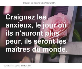 Citations Tonino BENACQUISTA