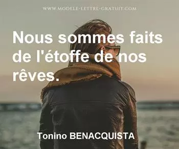 Citation de Tonino BENACQUISTA