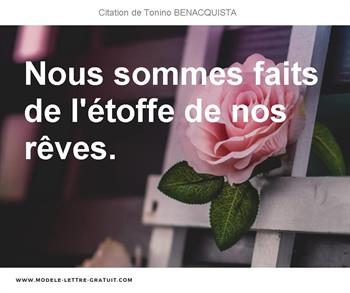 Citations Tonino BENACQUISTA