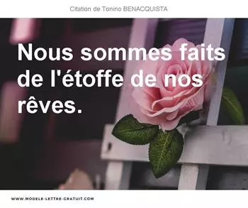 Citations Tonino BENACQUISTA