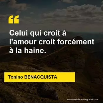 Citation Tonino BENACQUISTA