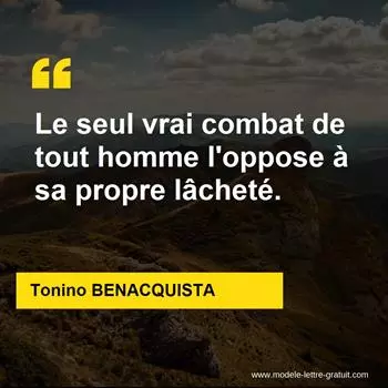 Citation Tonino BENACQUISTA