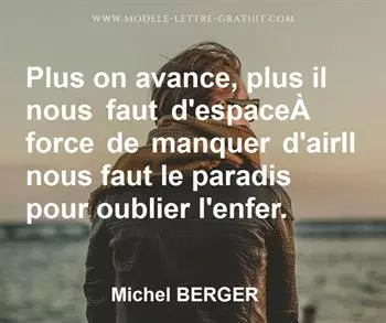 Citation de Michel BERGER