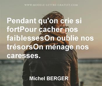 Citation de Michel BERGER