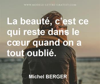 Citation de Michel BERGER