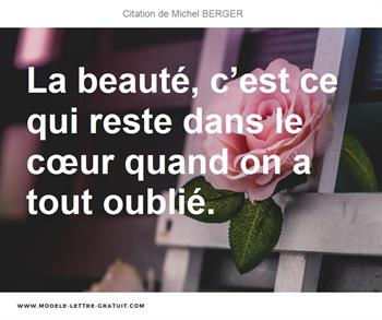 Citations Michel BERGER