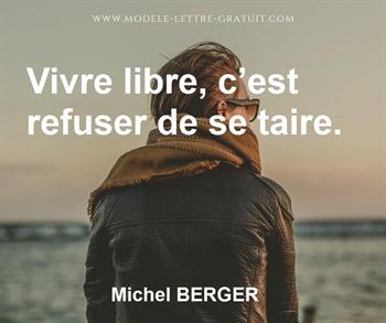 Citation de Michel BERGER