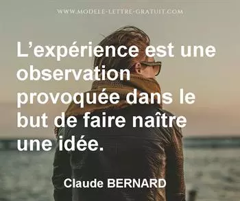 Citation de Claude BERNARD