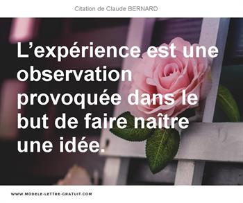 Citations Claude BERNARD