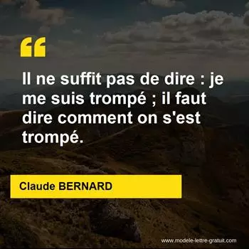 Citation Claude BERNARD
