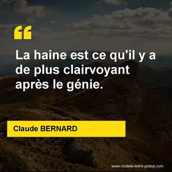 Citation Claude BERNARD
