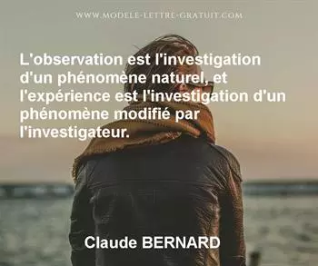 Citation de Claude BERNARD