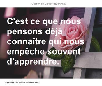 Citations Claude BERNARD