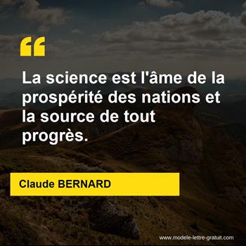 Citation Claude BERNARD
