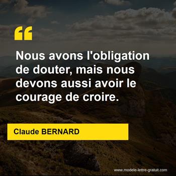 Citation Claude BERNARD