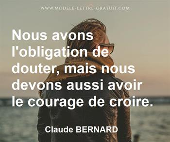 Citation de Claude BERNARD