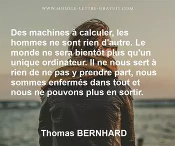 Citation de Thomas BERNHARD