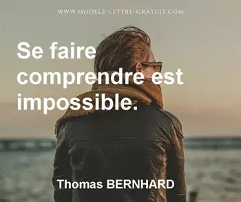 Citation de Thomas BERNHARD