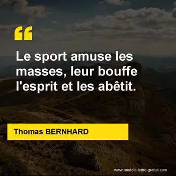 Citation Thomas BERNHARD