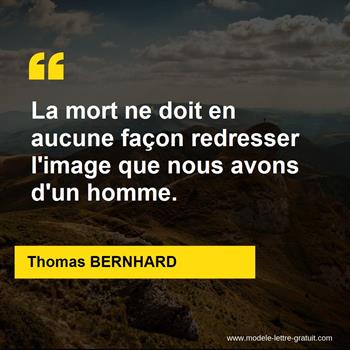 Citation de Thomas BERNHARD