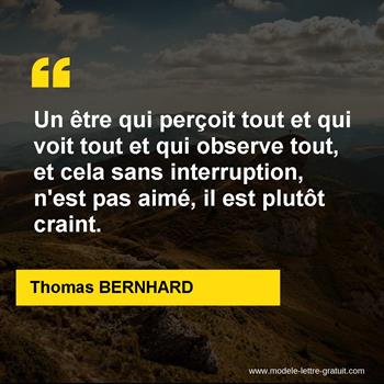 Citation de Thomas BERNHARD