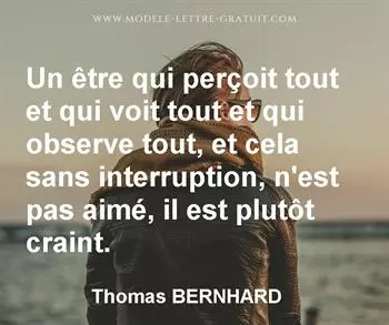Citation de Thomas BERNHARD