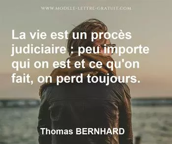 Citation de Thomas BERNHARD
