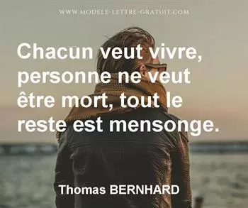 Citation de Thomas BERNHARD