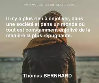 Citation de Thomas BERNHARD